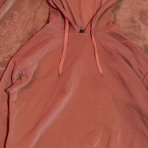 Pink crop top hoodie